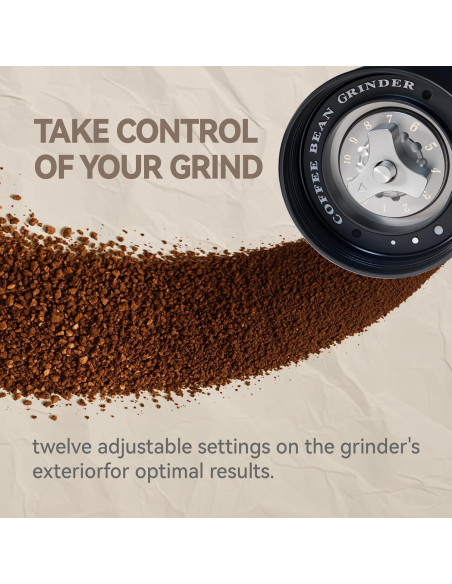 Molino de Café Manual Optistream SC6 - Acero y Aluminio 25g