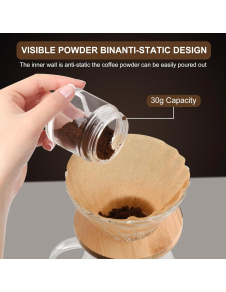 Molino de Café Manual Tengfy, Burr Cerámica Ajustable 30g