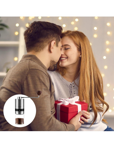 Molinillo de Café Manual VEVOK CHEF Acero Inoxidable 6 Niveles