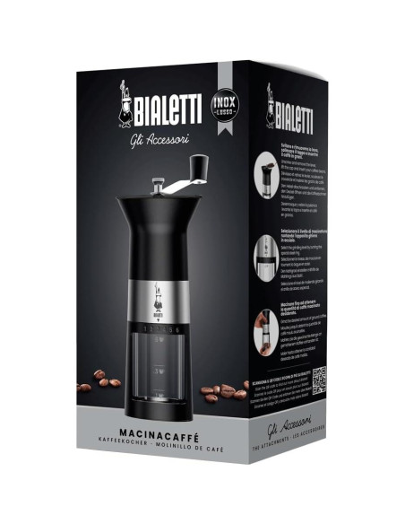 Molinillo de Café Manual Bialetti MCPRO001 Acero Negro
