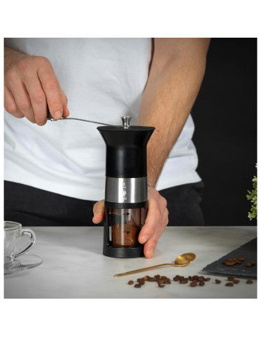 Molinillo de Café Manual Bialetti MCPRO001 Acero Negro