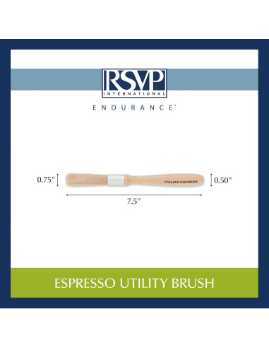 Cepillo de limpieza para café espresso RSVP International 18.7cm