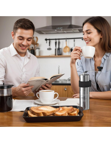 Molino de Café Manual KokoBean - Acero Inoxidable, 18 Ajustes