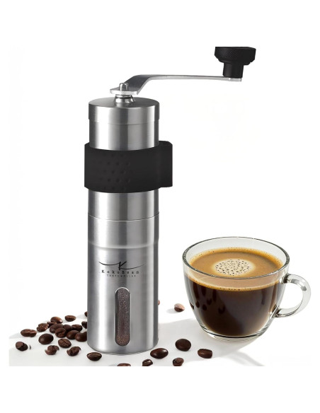 Molino de Café Manual KokoBean - Acero Inoxidable, 18 Ajustes
