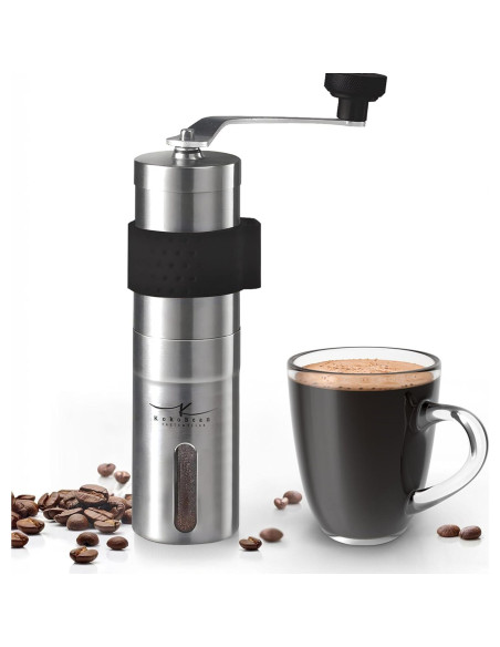 Molino de Café Manual KokoBean - Acero Inoxidable, 18 Ajustes