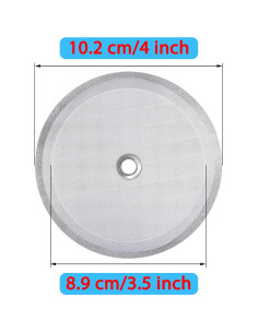 4 Filtros de Acero Inoxidable Attsky para Prensa Francesa 10.16 cm 2