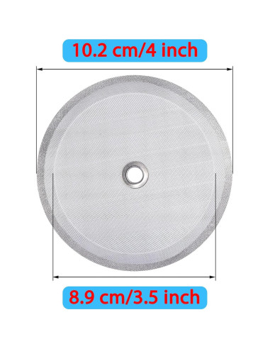 4 Filtros de Acero Inoxidable Attsky para Prensa Francesa 10.16 cm