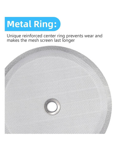 4 Filtros de Acero Inoxidable Attsky para Prensa Francesa 10.16 cm