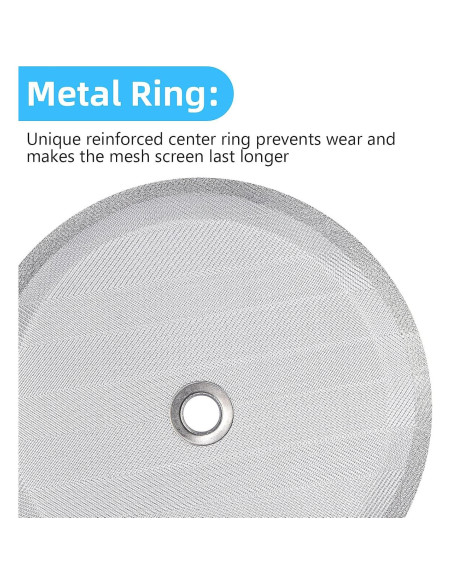 4 Filtros de Acero Inoxidable Attsky para Prensa Francesa 10.16 cm