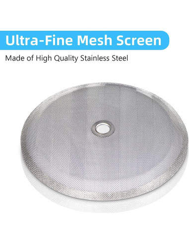 4 Filtros de Acero Inoxidable Attsky para Prensa Francesa 10.16 cm