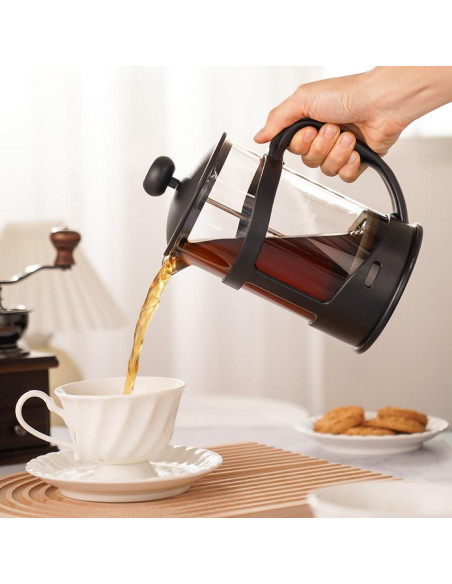Cafetera Prensa Francesa Genérico 1000 ML 8 Tazas Vidrio Acero