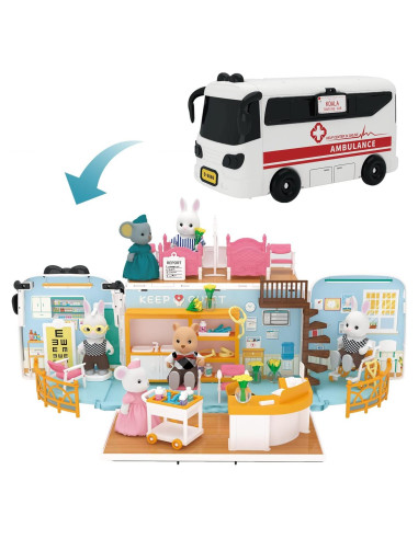 Juego de Casa de Muñecas KOALA DIARY con Kit de Doctor