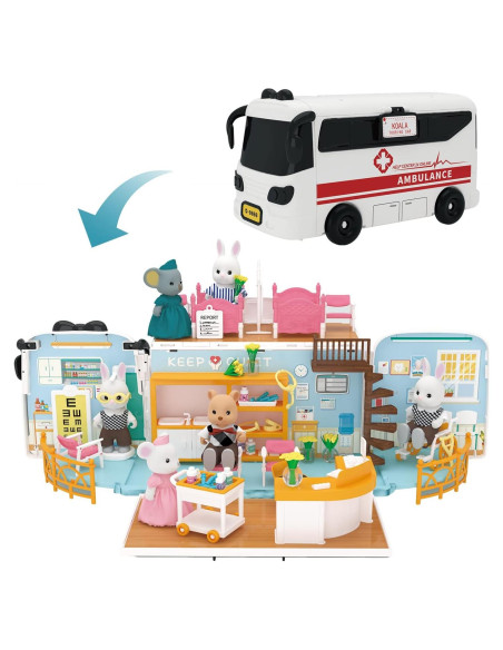 Juego de Casa de Muñecas KOALA DIARY con Kit de Doctor