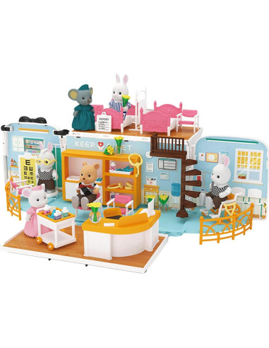 Juego de Casa de Muñecas KOALA DIARY con Kit de Doctor