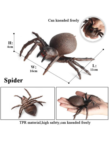 Figuras de Insectos de Goma RCOMG - Araña, Escorpión y Ciempies