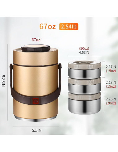 Termo Aislado Munmel 67 oz Acero Inoxidable Boca Ancha