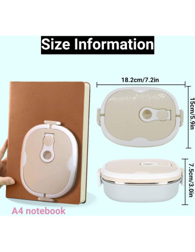 Caja de Almuerzo Niiyen 900ml Acero Inoxidable Rectangular