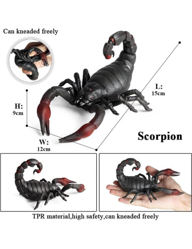 Figuras de Insectos de Goma RCOMG - Araña, Escorpión y Ciempies