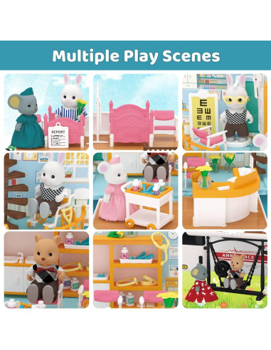 Juego de Casa de Muñecas KOALA DIARY con Kit de Doctor