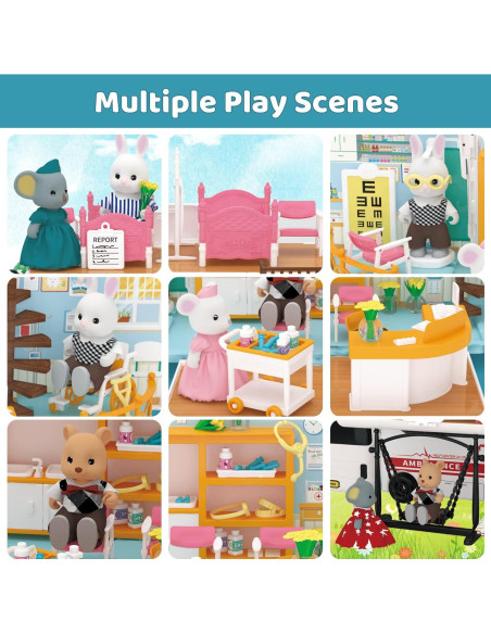 Juego de Casa de Muñecas KOALA DIARY con Kit de Doctor