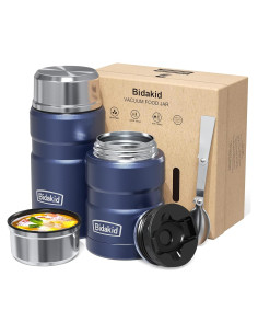 Juego de Tarros Aislados Bidakid 750ml y 500ml Acero Inoxidable