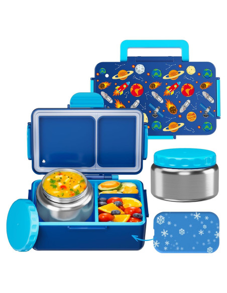Caja de Almuerzo Bento SHPMXUPW 354 ml Acero Inoxidable Azul