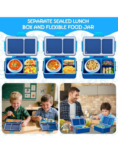 Caja de Almuerzo Bento SHPMXUPW 354 ml Acero Inoxidable Azul