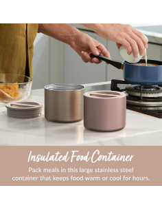 Contenedor de Comida Aislado Bentgo Oro 2.4 Tazas Acero Inoxidable 2