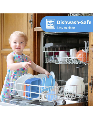 Caja Bento BEAQUEE Azul con Termo 255g - 4 Compartimentos