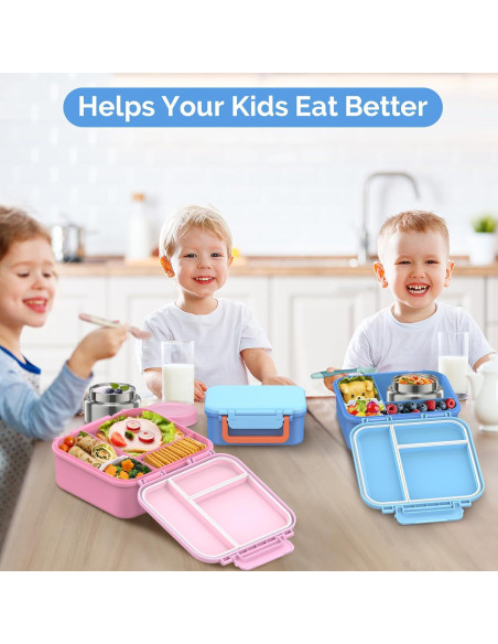 Caja Bento BEAQUEE Azul con Termo 255g - 4 Compartimentos Caja Bento BEAQUEE Azul con Termo 255g - 4 Compartimentos