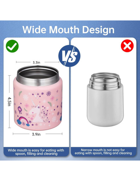 Tarro de Comida Térmico Okinoy Unicornio Rosa 0.5L Aislado