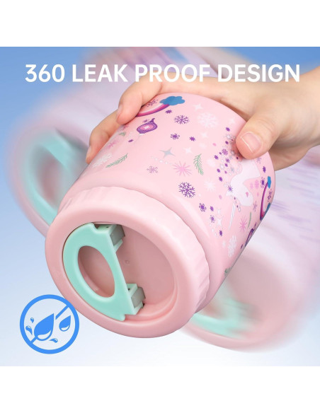 Tarro de Comida Térmico Okinoy Unicornio Rosa 0.5L Aislado