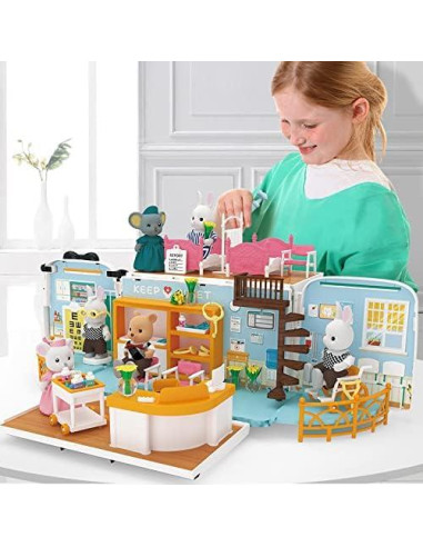 Juego de Casa de Muñecas KOALA DIARY con Kit de Doctor