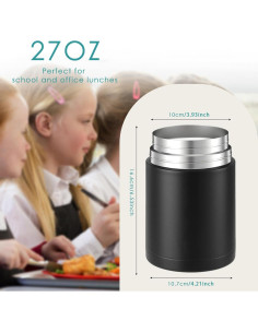 Tarro de Comida Aislado lazycozy 800 ml Acero Inoxidable 2