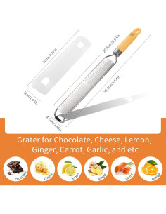 Rallador de Limón y Queso NECOOKS de Acero Inoxidable 2 en 1 2