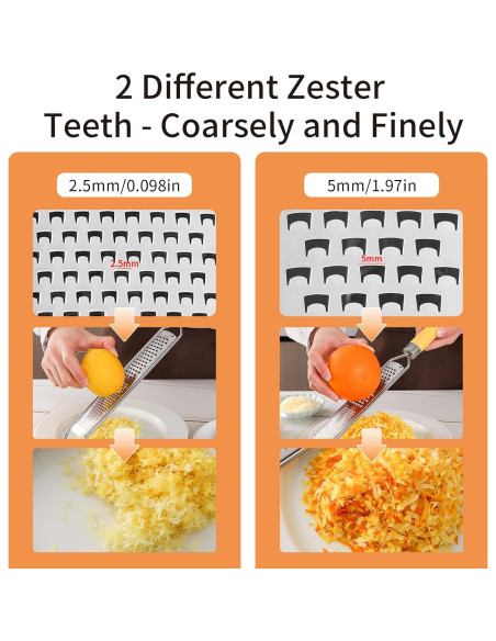 Rallador de Limón y Queso NECOOKS de Acero Inoxidable 2 en 1