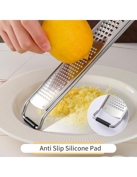 Rallador de Limón y Queso NECOOKS de Acero Inoxidable 2 en 1