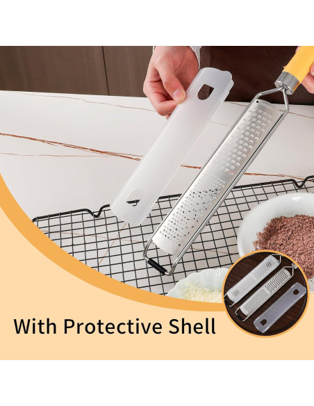 Rallador de Limón y Queso NECOOKS de Acero Inoxidable 2 en 1