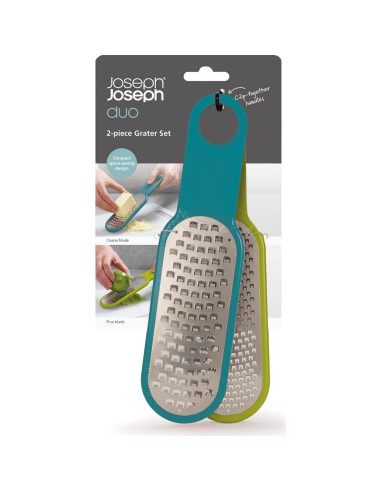 Set de Ralladores de Cocina Joseph Joseph 2 Piezas Acero Inoxidable