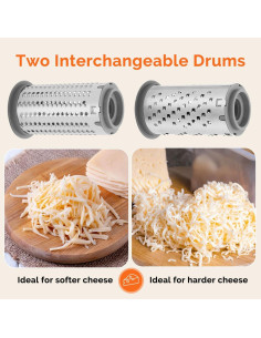 Rallador de Queso UHIYEE Rotativo con Tamices Intercambiables 2