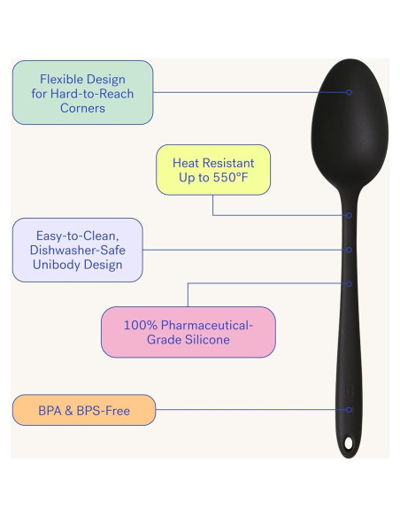 Cuchara de Silicona Perforada GIR 33 cm Roja - Utensilio de Cocina