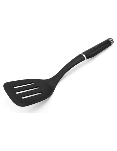 Cuchara Ranurada de Nylon KitchenAid 22.1x8.6cm Negro Mate