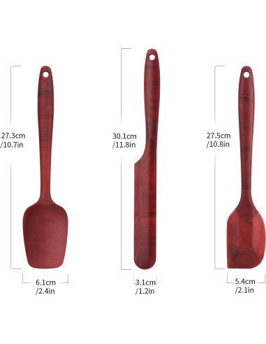 Juego de Espátulas de Silicona DOSMAMZ 3 Piezas Antiadherentes