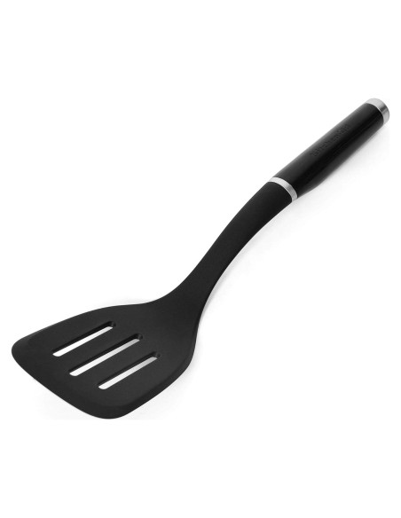 Espátula Ranurada de Nylon KitchenAid 34.7 cm Negra