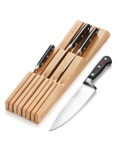 Set de Cuchillos Wüsthof Classic 5 Piezas con Bloque de Madera
