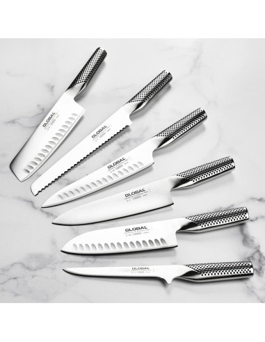 Conjunto de Cuchillos Global 20 Piezas Acero Inoxidable Japonés