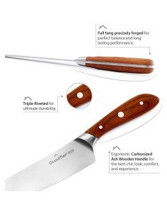 Cuchillo de Chef 20 cm GrandTies - Acero Inoxidable Alemán 2