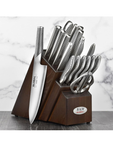 Conjunto de Cuchillos Global 20 Piezas Acero Inoxidable Japonés