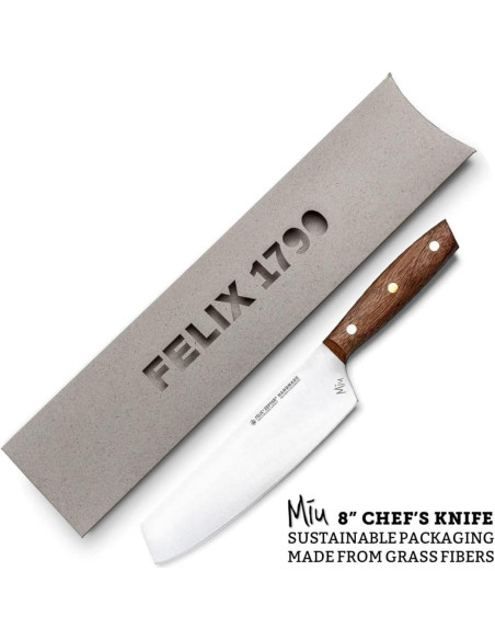Cuchillo de Chef Felix Zepter MIU 20 cm Acero Solingen Nogal