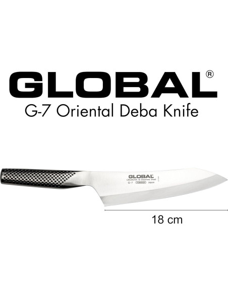 Cuchillo Deba Global G-7 de 17.78 cm - Acero Inoxidable Japonés